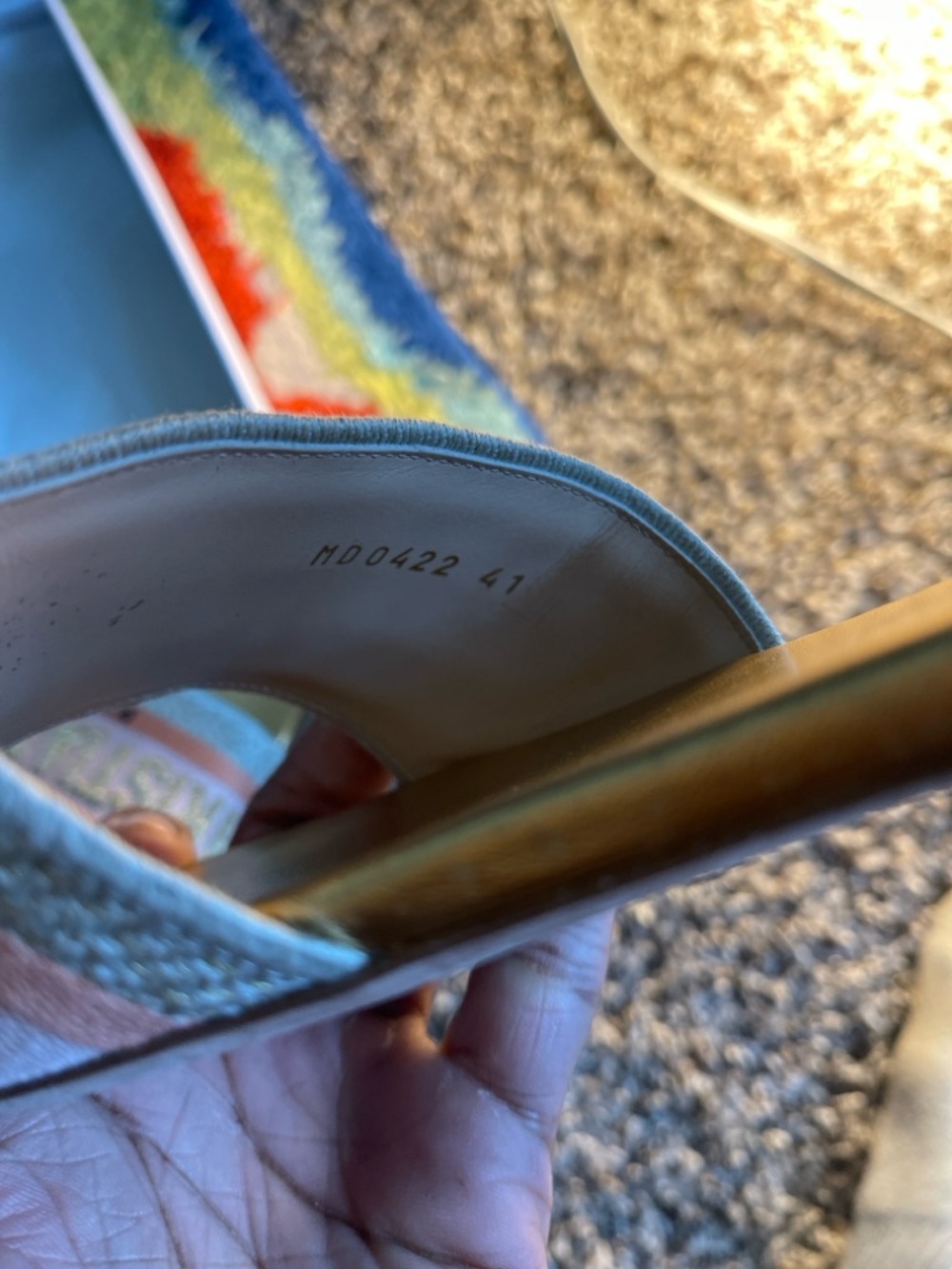 Dior Gold and Beige Christian Dior Slide Sandals - Picture 4 of 5